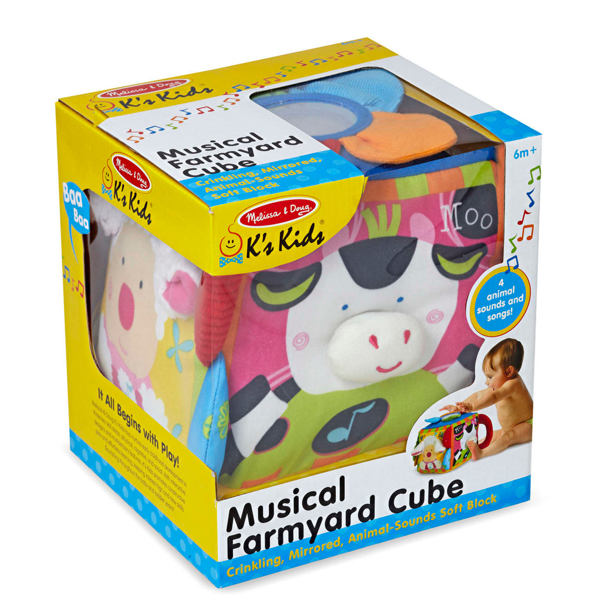 K's Kids Musical Farmyard Cube Learning Toy